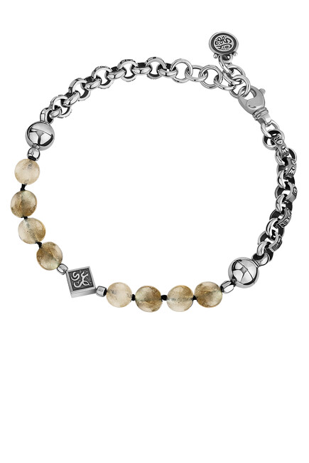 Eternity Bracelet, Silver & Labradorite